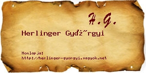 Herlinger Györgyi névjegykártya